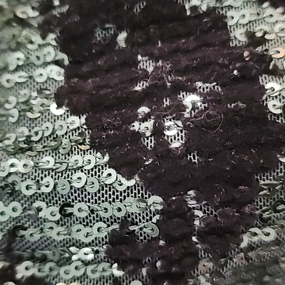 Party Romper Green Sequin Floral Mini Shorts Summer Nights Going Out Size XS - Picture 9 of 9